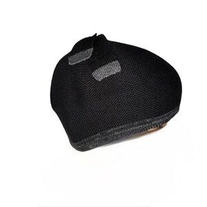 Frank Olive Girl's 100% Wool Knit Black Beanie Hat With Bow Size 2-4 Years